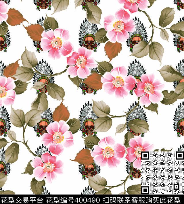 花头像数码印花华亿平台下载（图片编号: 400490） - 瓦栏（Walan）