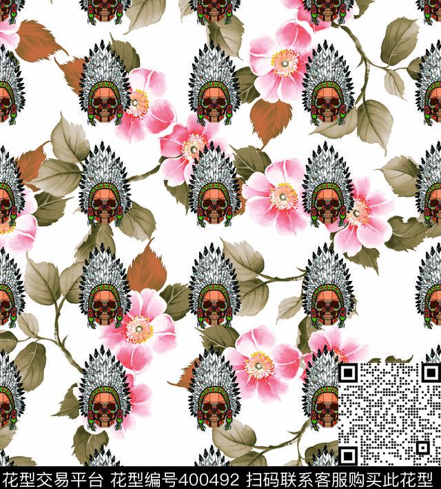 花头像数码印花华亿平台下载（图片编号: 400492） - 瓦栏（Walan）