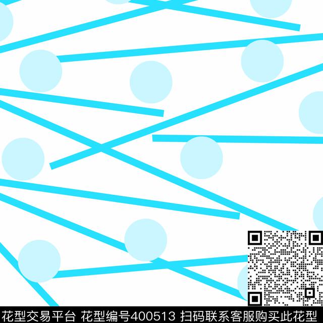 简约圆线数码印花华亿平台下载（图片编号: 400513） - 瓦栏（Walan）