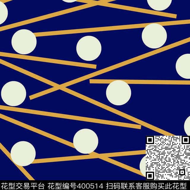 简约线圆数码印花华亿平台下载（图片编号: 400514） - 瓦栏（Walan）