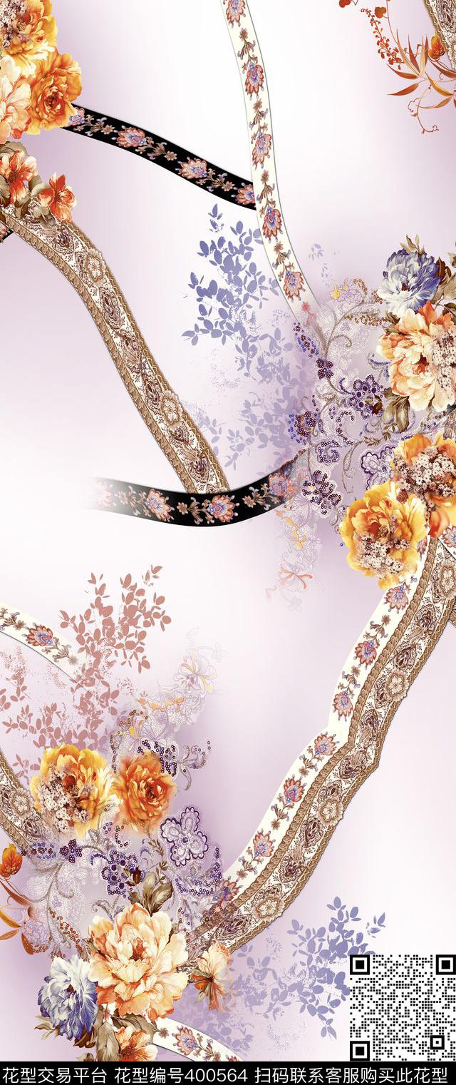 定位时装中东欧美大气时装数码印花华亿平台下载（图片编号: 400564） - 瓦栏（Walan）