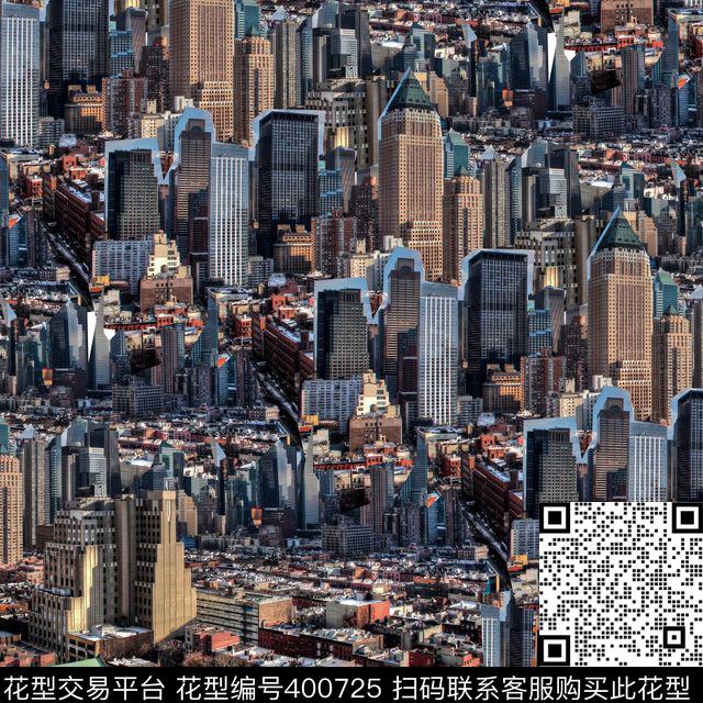 潮流城市抽象数码印花华亿平台下载（图片编号: 400725） - 瓦栏（Walan）