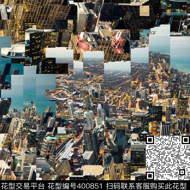 潮流复古抽象数码印花华亿平台下载（图片编号: 400851） - 瓦栏（Walan）