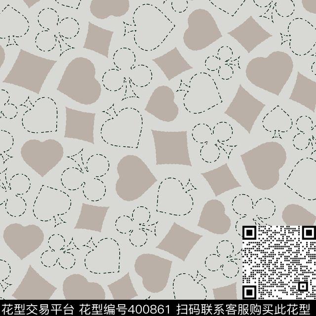 时尚梅花桃心传统印花华亿平台下载（图片编号: 400861） - 瓦栏（Walan）