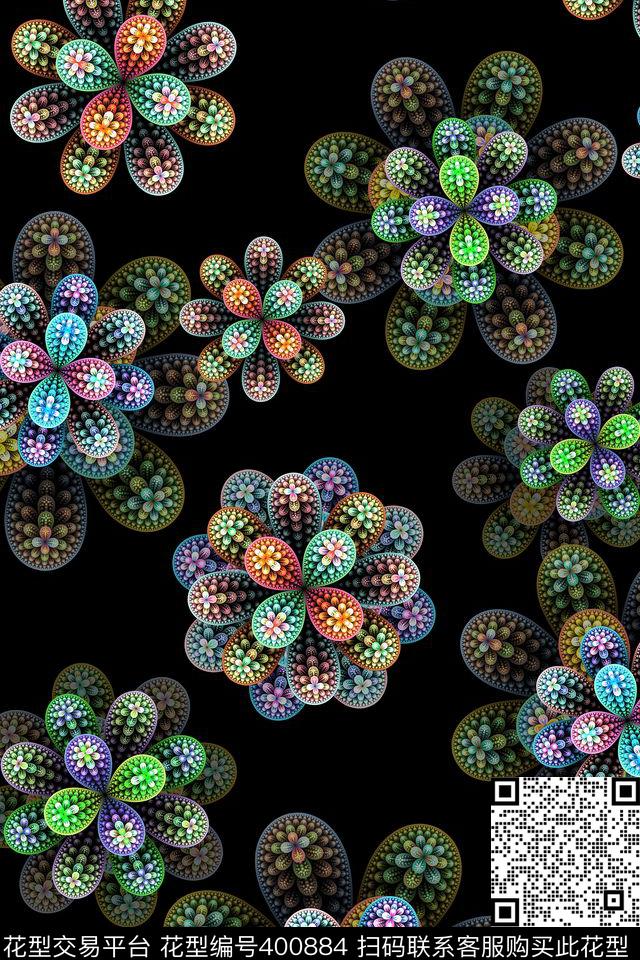 花瓣肌理时尚数码印花华亿平台下载（图片编号: 400884） - 瓦栏（Walan）