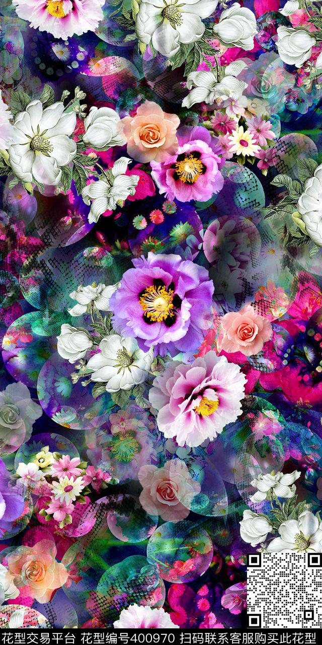数码小碎花艺彩——绚丽数码风数码印花华亿平台下载（图片编号: 400970） - 瓦栏（Walan）
