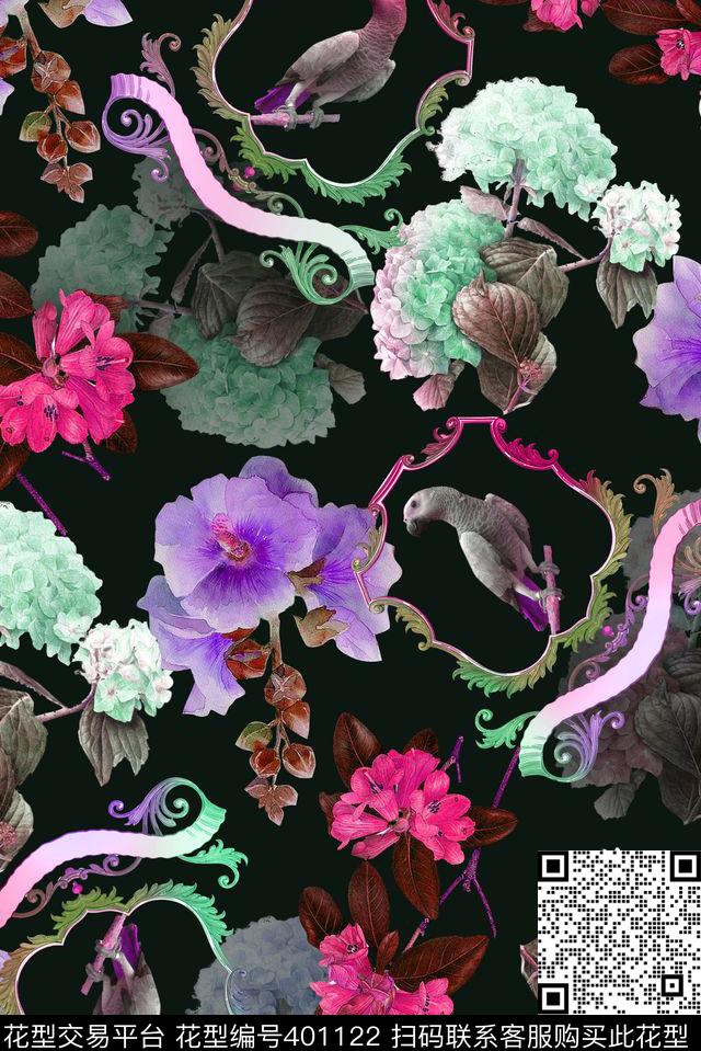 戏曲人物中国风脸谱数码印花华亿平台下载（图片编号: 401122） - 瓦栏（Walan）