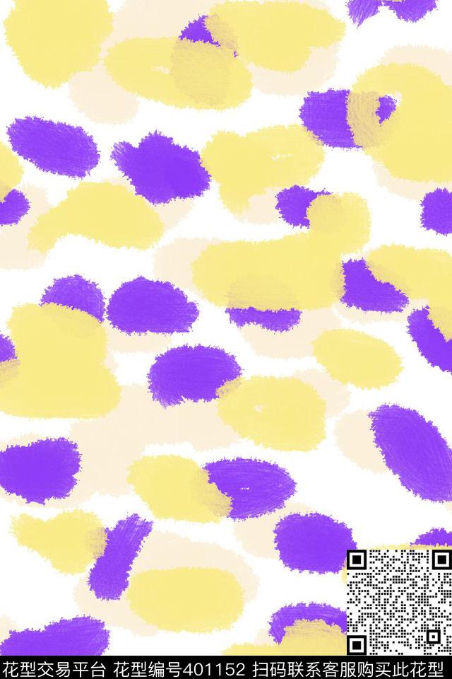 创意浸染流行色波点.几何_迷彩_纹理花卉传统印花华亿平台下载（图片编号: 401152） - 瓦栏（Walan）