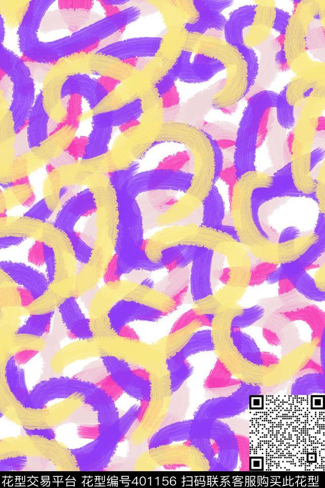 创意浸染手绘流行色圈圈组合几何_迷彩_纹理花卉传统印花华亿平台下载（图片编号: 401156） - 瓦栏（Walan）