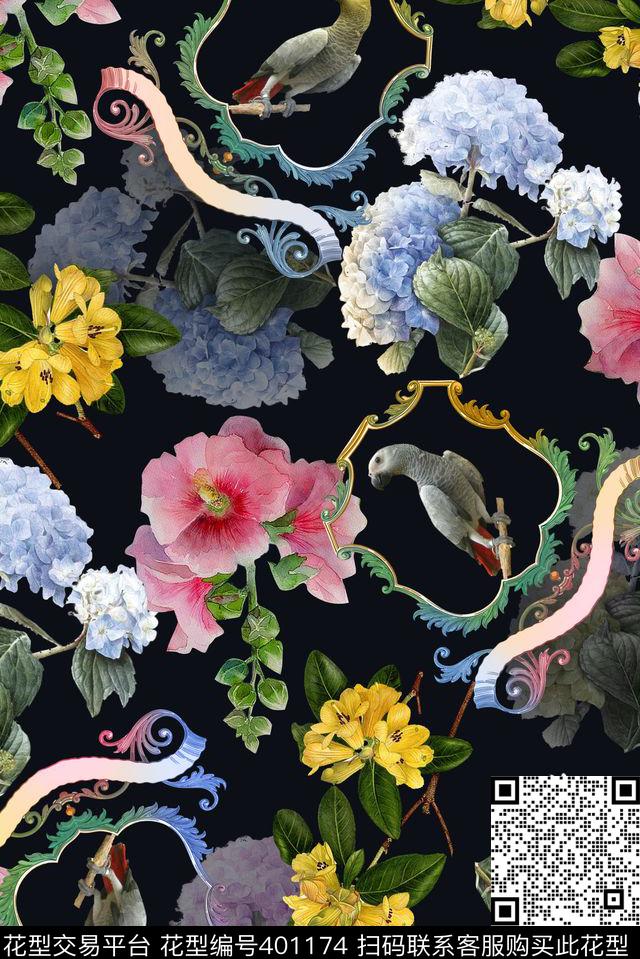 戏曲人物中国风脸谱数码印花华亿平台下载（图片编号: 401174） - 瓦栏（Walan）