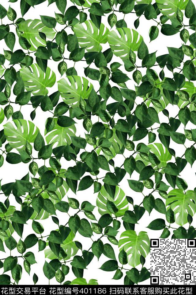 热带雨林观叶植物叶子3热带_海洋数码印花华亿平台下载（图片编号: 401186） - 瓦栏（Walan）