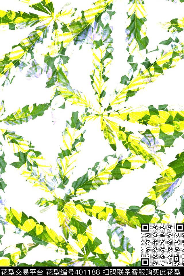 创意斑点热带观叶植物叶子热带_海洋数码印花华亿平台下载（图片编号: 401188） - 瓦栏（Walan）