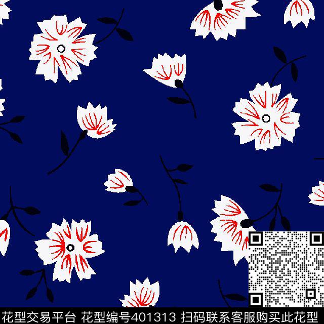 简单大气小碎花传统印花华亿平台下载（图片编号: 401313） - 瓦栏（Walan）