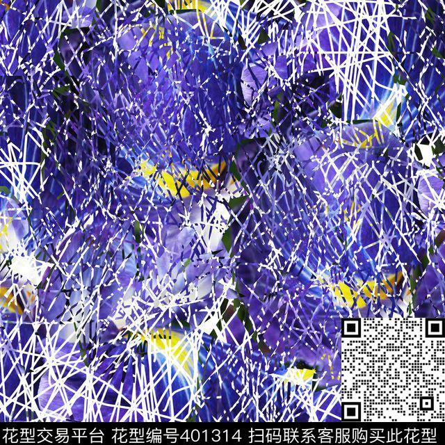 潮流抽象复古数码印花华亿平台下载（图片编号: 401314） - 瓦栏（Walan）