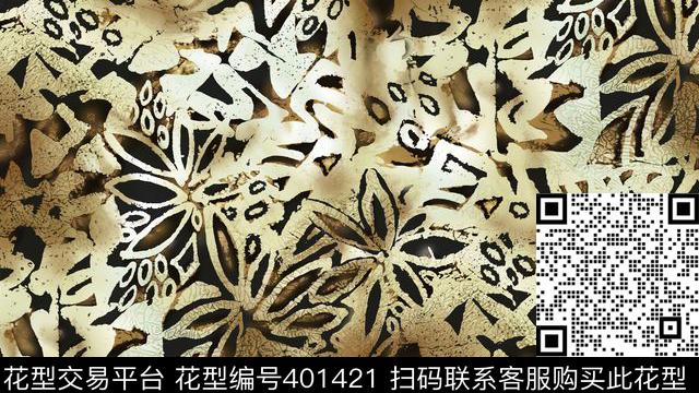 凹版拓印立体虎皮豹纹数码印花华亿平台下载（图片编号: 401421） - 瓦栏（Walan）