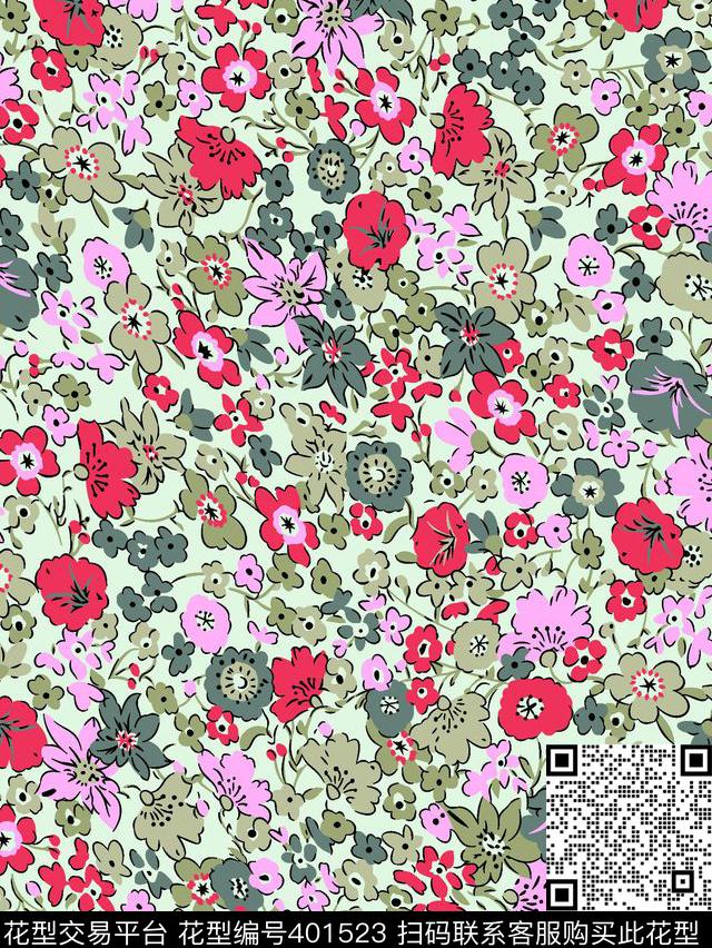 小碎花童装小碎花传统印花华亿平台下载（图片编号: 401523） - 瓦栏（Walan）