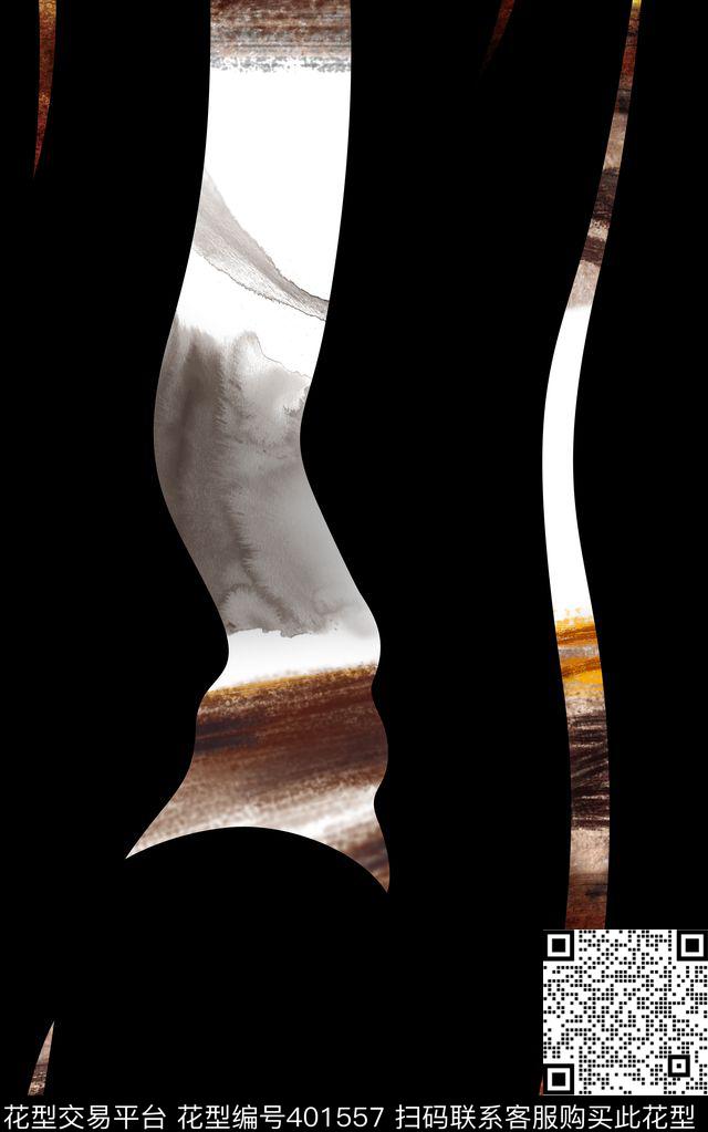 条纹艺术线条数码印花华亿平台下载（图片编号: 401557） - 瓦栏（Walan）