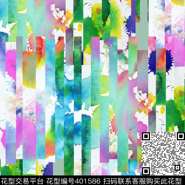 潮流抽象复古数码印花华亿平台下载（图片编号: 401586） - 瓦栏（Walan）