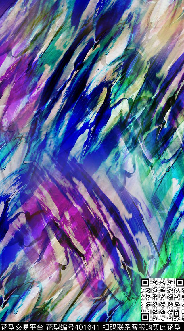 抽象色彩服装数码印花华亿平台下载（图片编号: 401641） - 瓦栏（Walan）