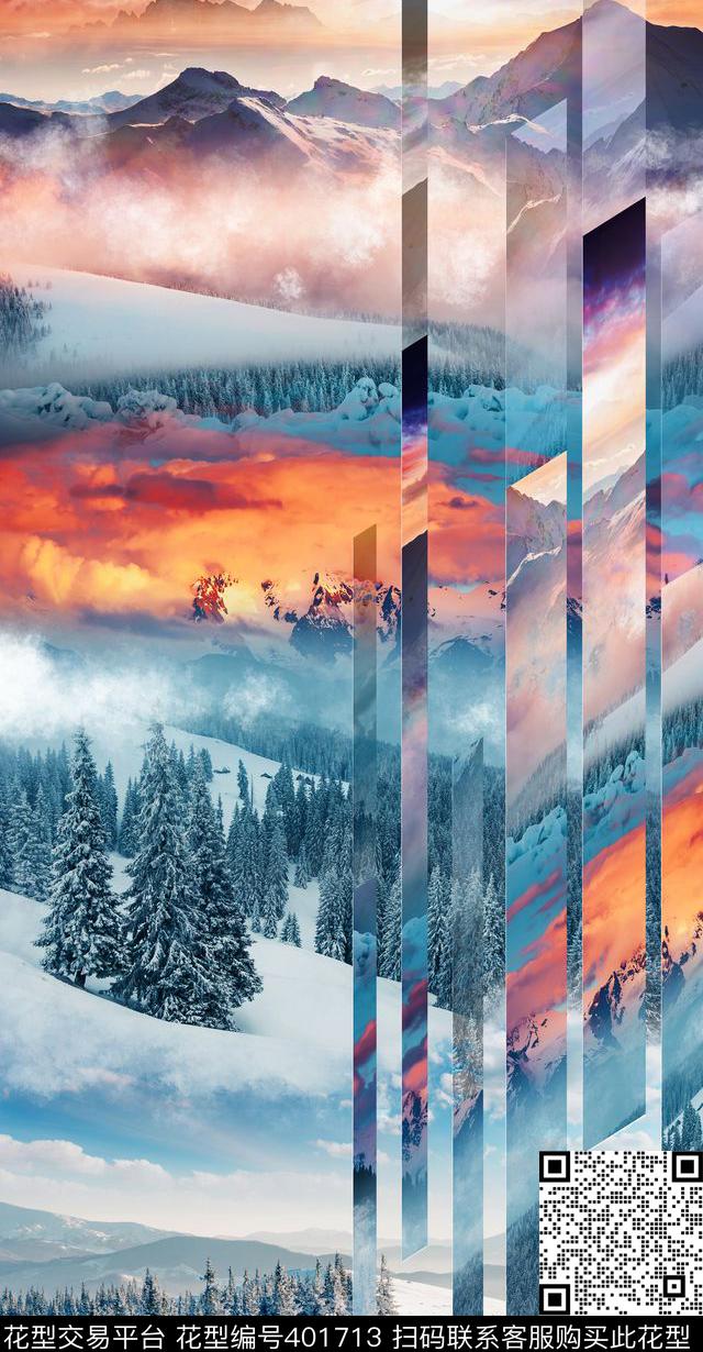 拼接拼贴蒙太奇数码印花华亿平台下载（图片编号: 401713） - 瓦栏（Walan）