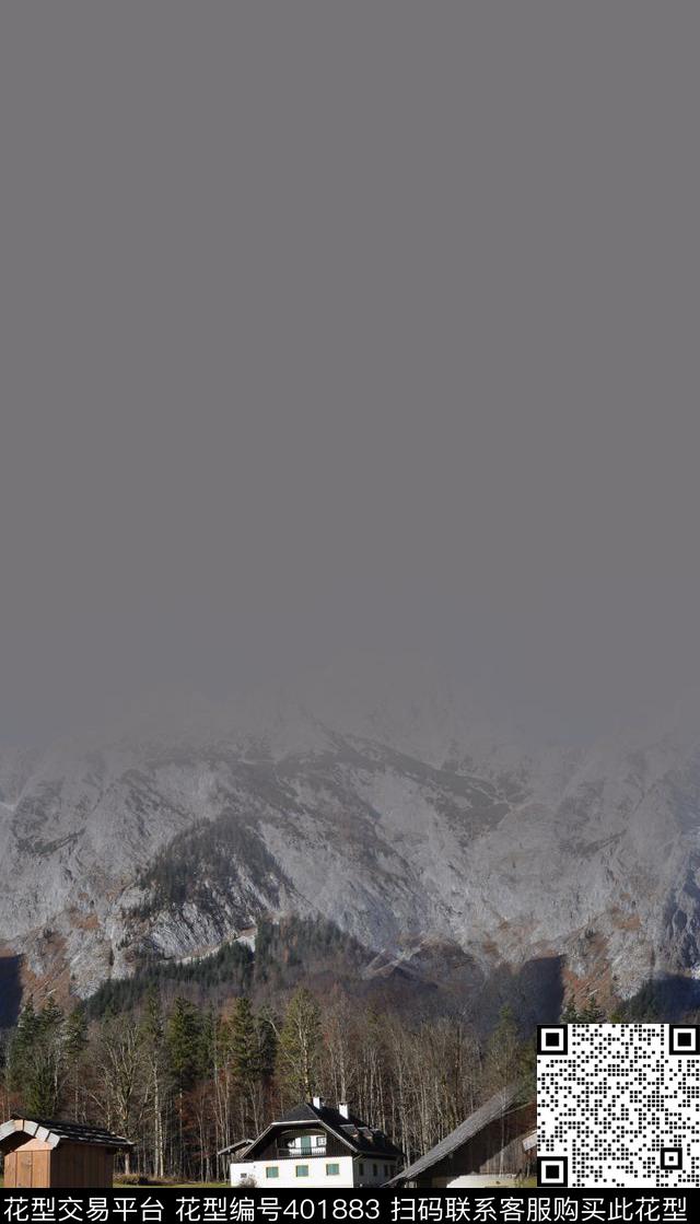 潮流抽象风景数码印花华亿平台下载（图片编号: 401883） - 瓦栏（Walan）