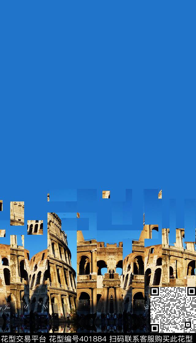 潮流抽象复古数码印花华亿平台下载（图片编号: 401884） - 瓦栏（Walan）