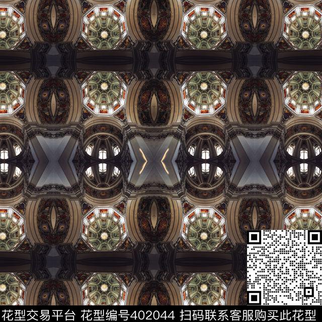 抽象建筑格子数码印花华亿平台下载（图片编号: 402044） - 瓦栏（Walan）