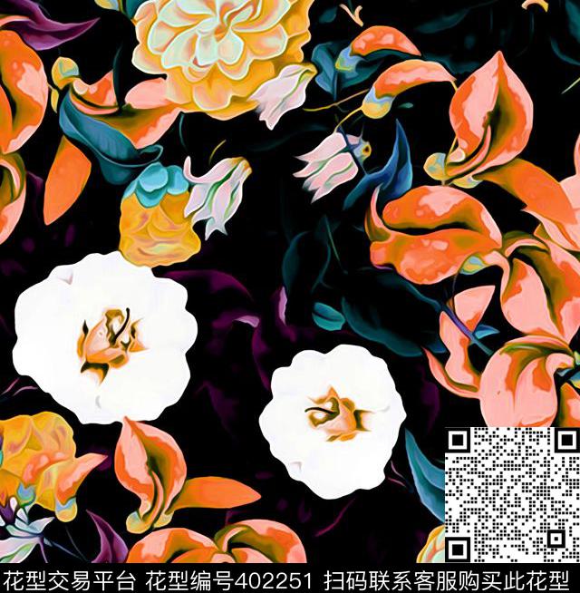 大牌走秀款2015春夏100元买断区数码印花华亿平台下载（图片编号: 402251） - 瓦栏（Walan）