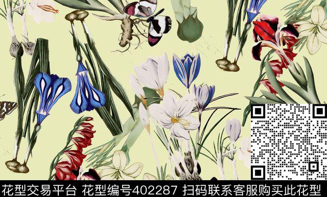 GUCCI2015复古花卉100元买断区数码印花华亿平台下载（图片编号: 402287） - 瓦栏（Walan）