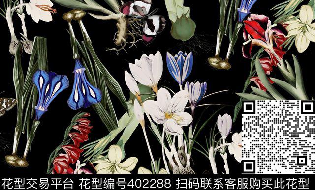 GUCCI2015复古花卉100元买断区数码印花华亿平台下载（图片编号: 402288） - 瓦栏（Walan）
