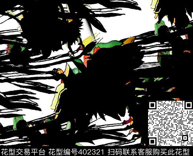 2015大牌秀场款花卉100元买断区数码印花华亿平台下载（图片编号: 402321） - 瓦栏（Walan）