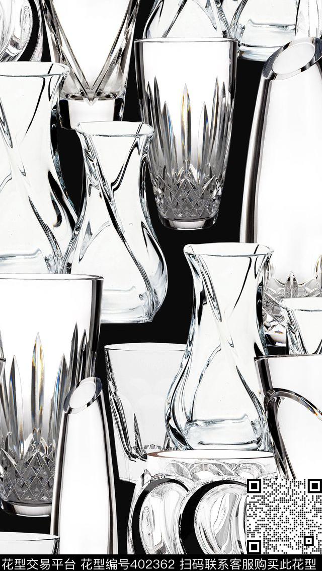 花瓶肌理100元买断区数码印花华亿平台下载（图片编号: 402362） - 瓦栏（Walan）