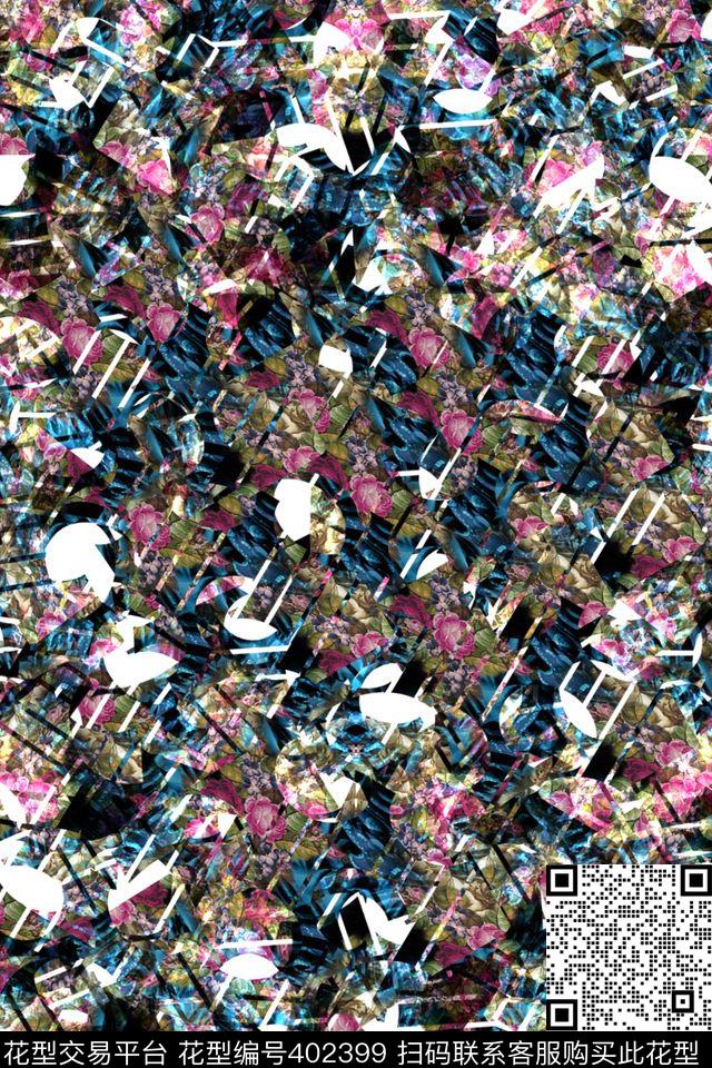 魔幻碎图拼合数码印花华亿平台下载（图片编号: 402399） - 瓦栏（Walan）