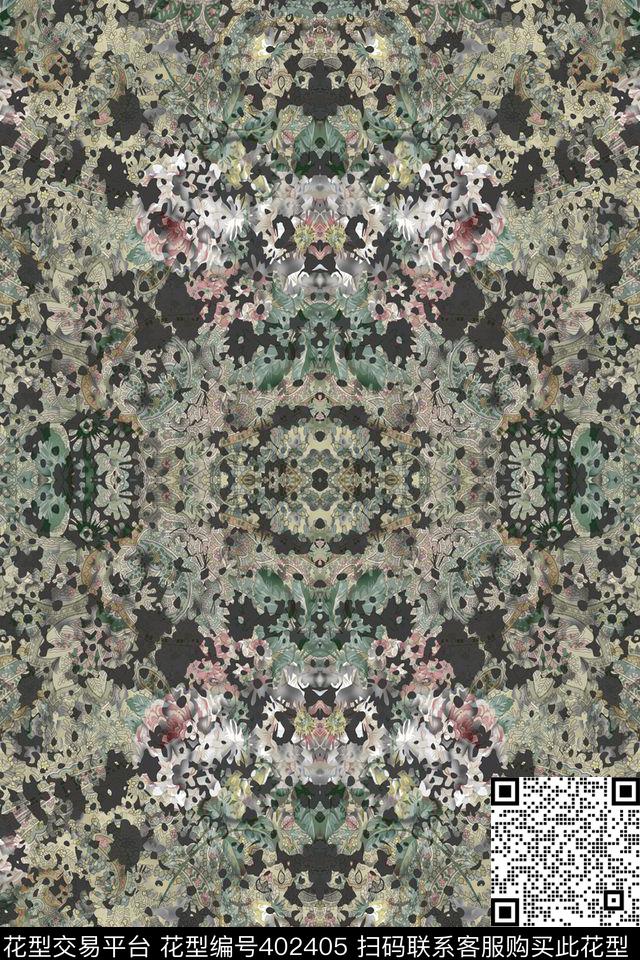 魔幻原创剪纸抽象数码印花华亿平台下载（图片编号: 402405） - 瓦栏（Walan）