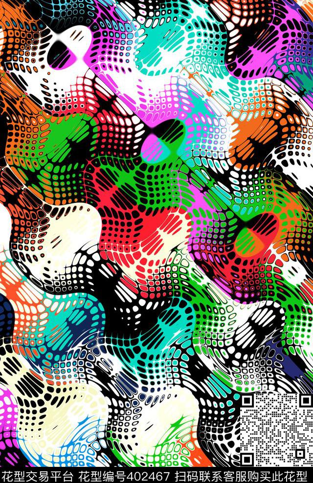 波纹几何家纺传统印花华亿平台下载（图片编号: 402467） - 瓦栏（Walan）