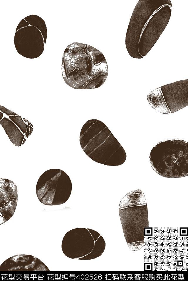 鹅卵石简洁大方传统印花华亿平台下载（图片编号: 402526） - 瓦栏（Walan）