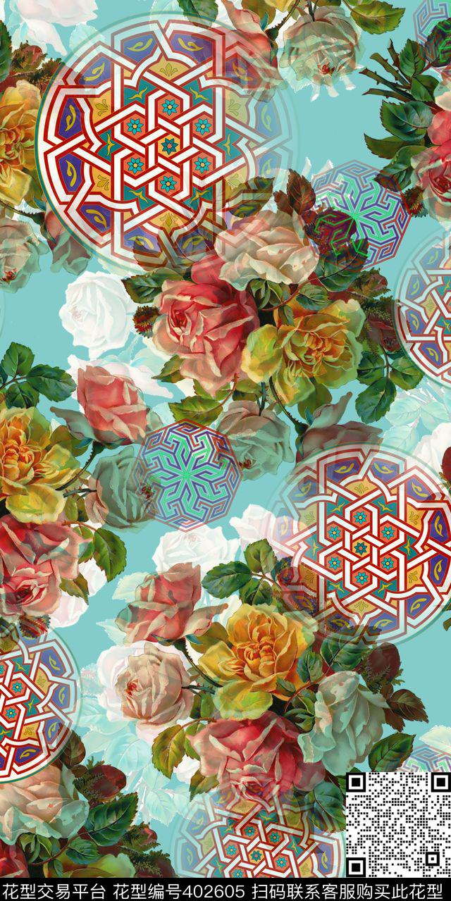 简约清新小花数码印花华亿平台下载（图片编号: 402605） - 瓦栏（Walan）