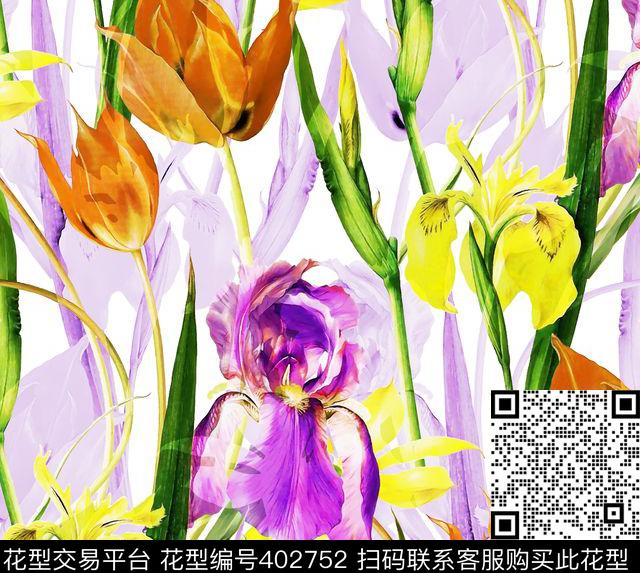 花卉清新7月上新数码印花华亿平台下载（图片编号: 402752） - 瓦栏（Walan）