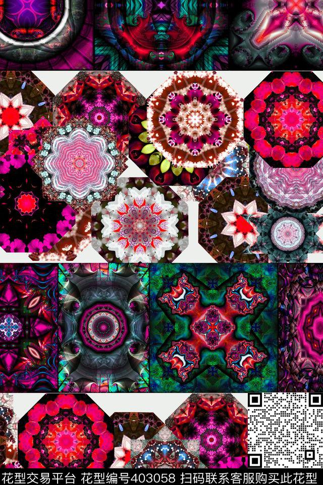 戏曲人物中国风脸谱数码印花华亿平台下载（图片编号: 403058） - 瓦栏（Walan）