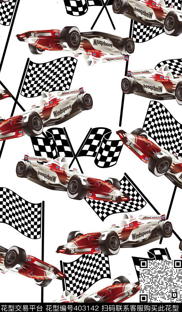 童装F1赛车赛车旗数码印花华亿平台下载（图片编号: 403142） - 瓦栏（Walan）