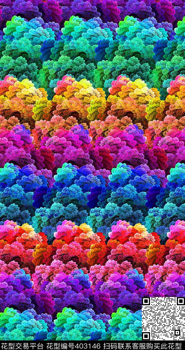 数码分形元素数码印花华亿平台下载（图片编号: 403146） - 瓦栏（Walan）