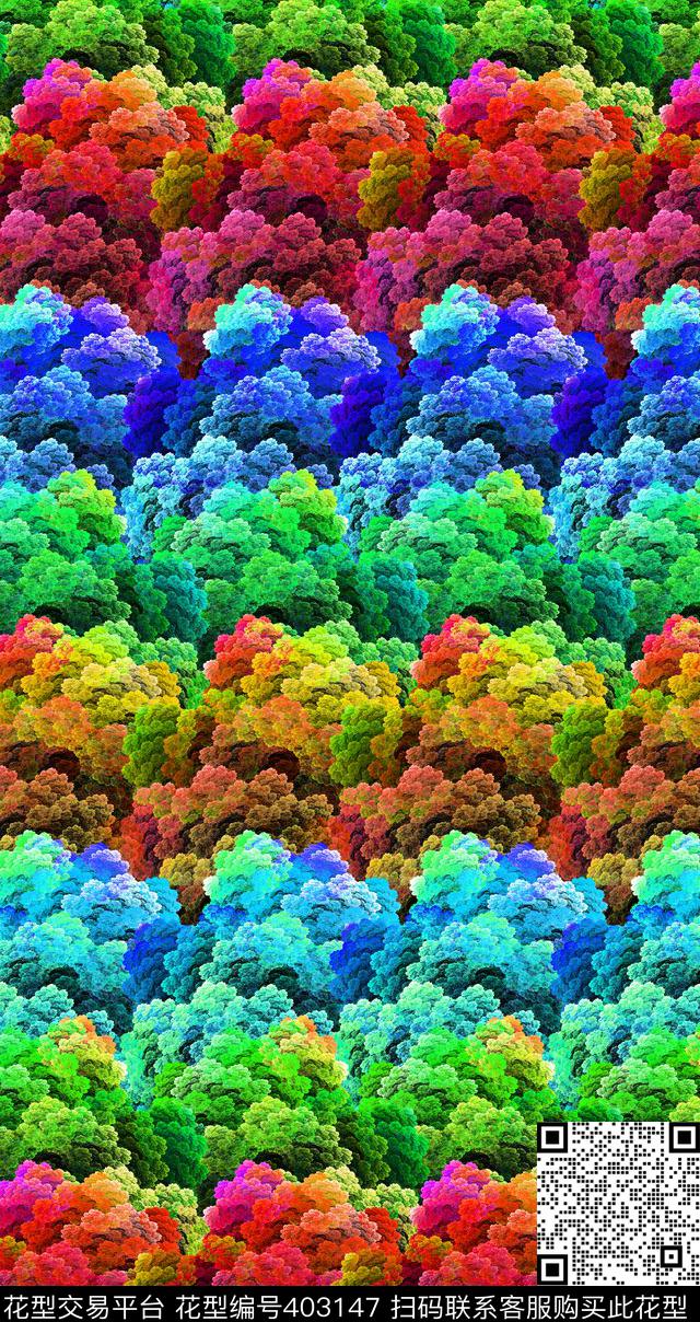 数码分形元素数码印花华亿平台下载（图片编号: 403147） - 瓦栏（Walan）