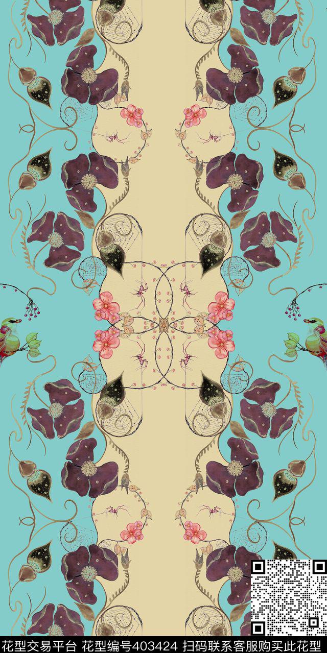 清新定位可爱数码印花华亿平台下载（图片编号: 403424） - 瓦栏（Walan）