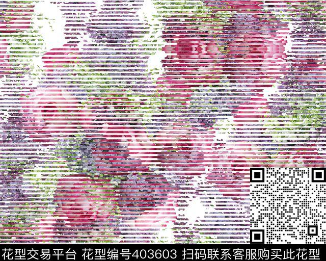 潮流复古抽象数码印花华亿平台下载（图片编号: 403603） - 瓦栏（Walan）