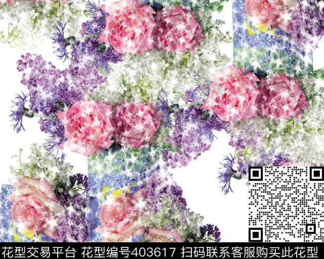 潮流抽象复古数码印花华亿平台下载（图片编号: 403617） - 瓦栏（Walan）