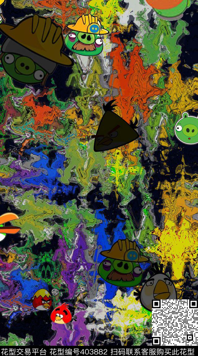 动漫鸟数码印花华亿平台下载（图片编号: 403882） - 瓦栏（Walan）