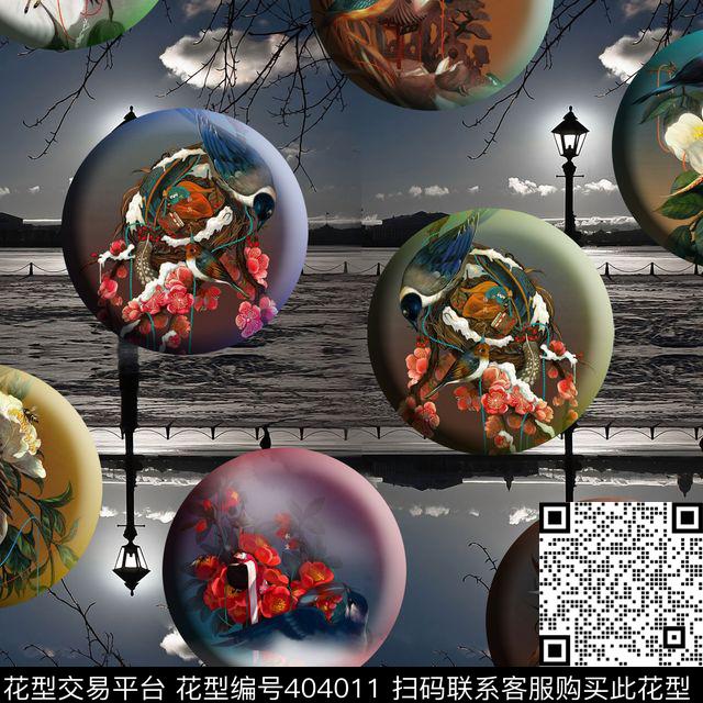 波点古典画数码印花华亿平台下载（图片编号: 404011） - 瓦栏（Walan）