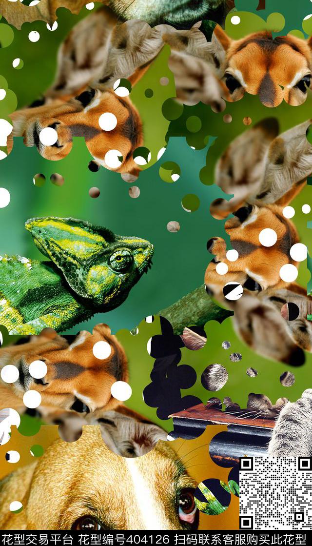 潮流抽象复古数码印花华亿平台下载（图片编号: 404126） - 瓦栏（Walan）