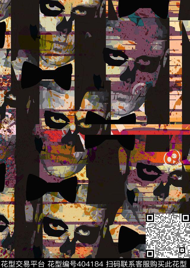 服装人物时尚欧普+波普数码印花华亿平台下载（图片编号: 404184） - 瓦栏（Walan）