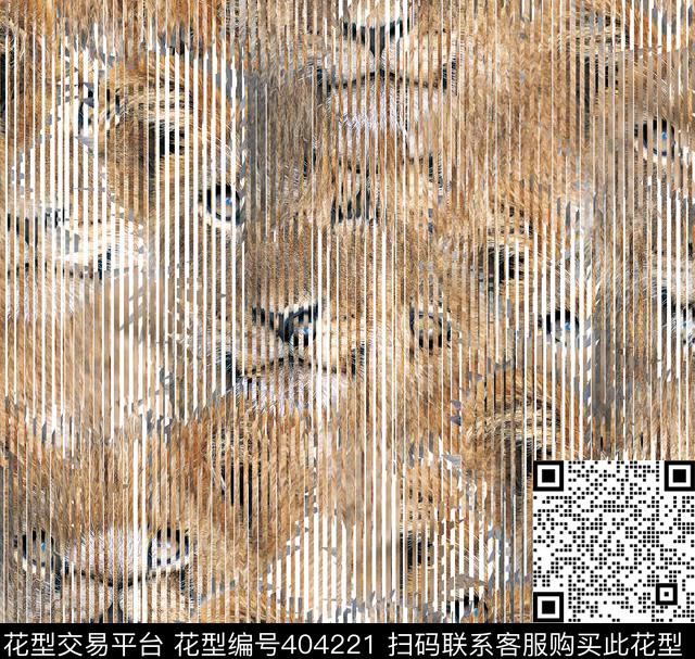 潮流抽象动物数码印花华亿平台下载（图片编号: 404221） - 瓦栏（Walan）